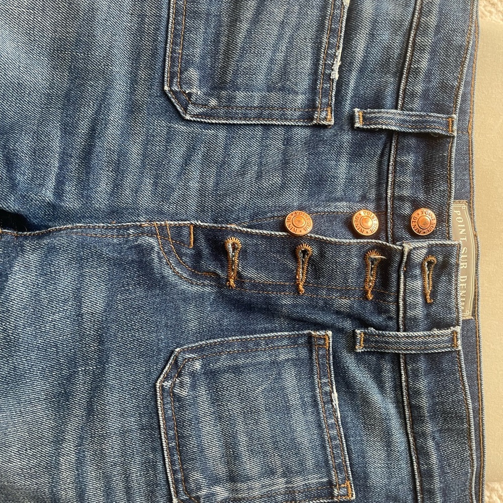 Point Sur Denim with Button Details reg 26 women’s preppy j.crew scandi girl - Picture 3 of 5
